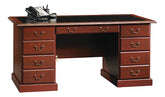 Sauder® Heritage Hill 65"W Double-Pedestal Writing Desk "Classic Cherry"